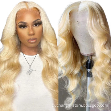 Brazilian 613 Lace Frontal Wigs Cheap Human Lace Wig 150% Density 13x4 Blonde Lace Frontal Wig Pre Plucked For Black Women